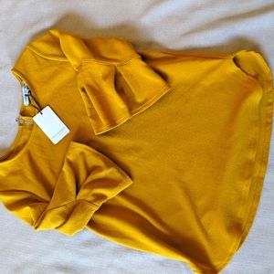 Green Envelope Mustard Blouse